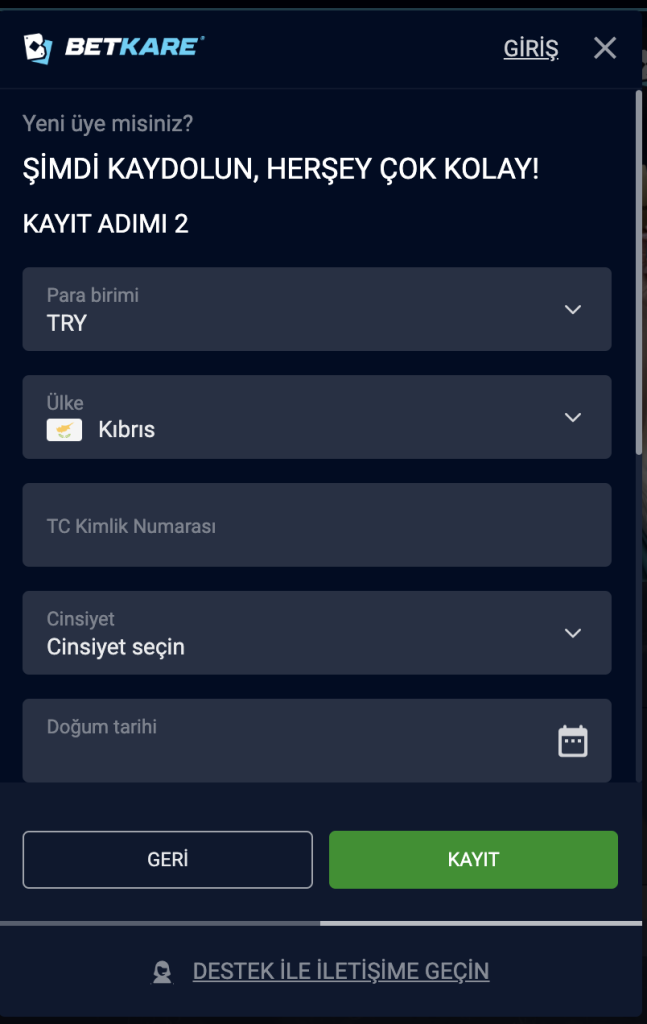 Betkare Giriş - Betkare Bahis Sitesi 2025 3 Ekran Resmi 2025 01 25 18.24.40